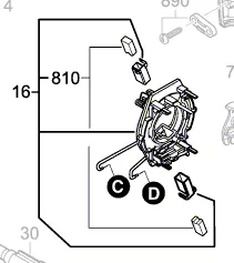 Couronne porte balais réf. 2 609 002 949 BOSCH